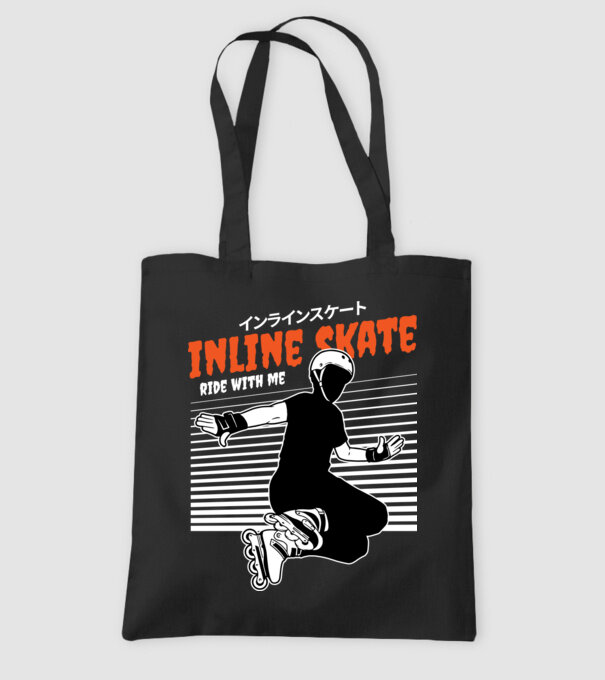 TR inlineskate model negru pe tricou