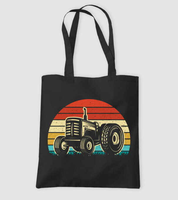 TRACTOR model negru pe tricou