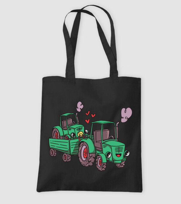 TRACTOR model negru pe tricou