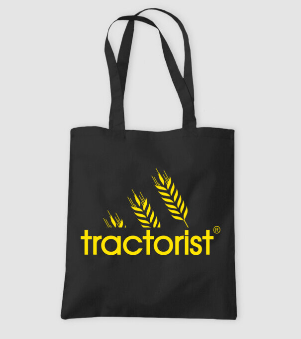 tractorist model negru pe tricou