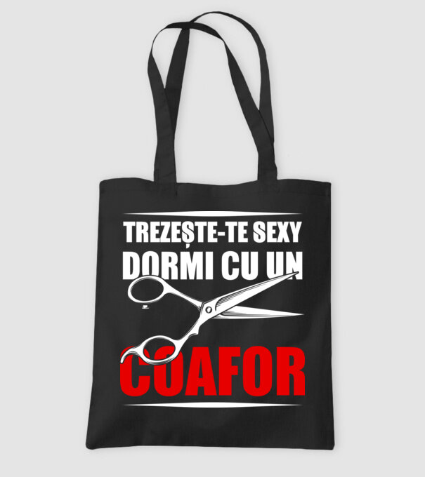 Trezește-te sexy, dormi cu un coafor model negru pe tricou