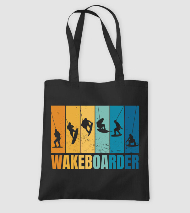 Wakeboard model negru pe tricou