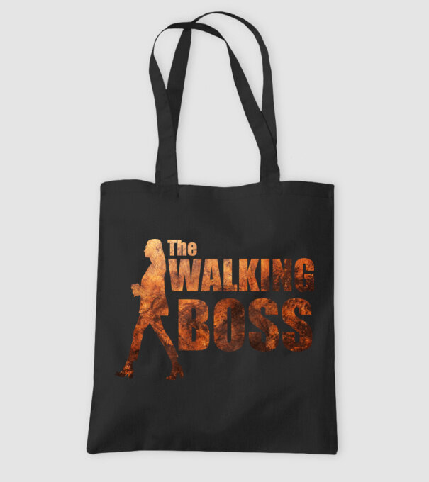 Walking bos model negru pe tricou