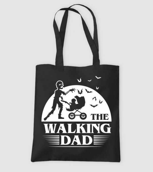 Walking dad model negru pe tricou