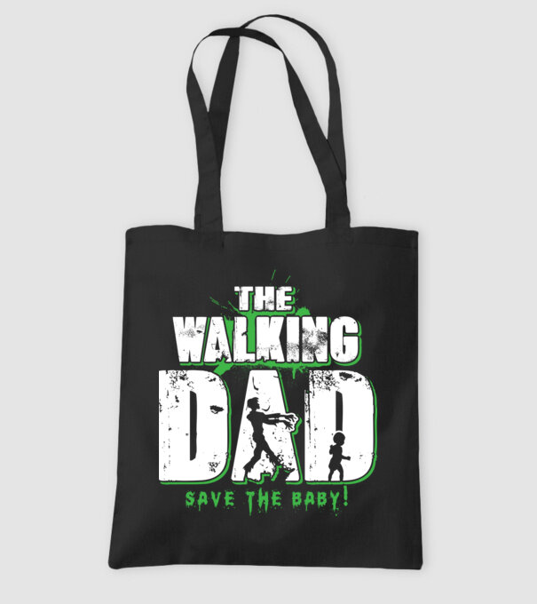 Walking dad green model negru pe tricou