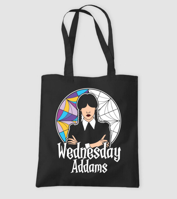 Wednesday Window colorful model negru pe tricou