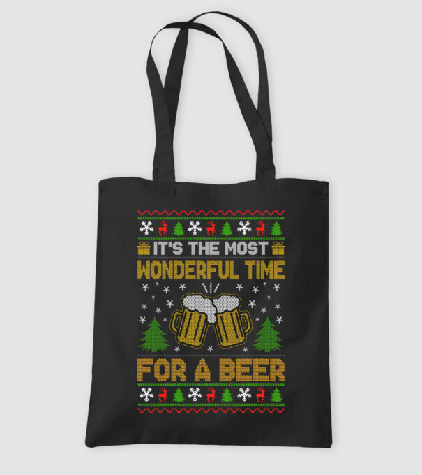 Wonderful time for a beer model negru pe tricou