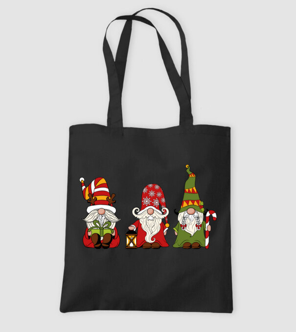 Xmas gnomes 2 model negru pe tricou