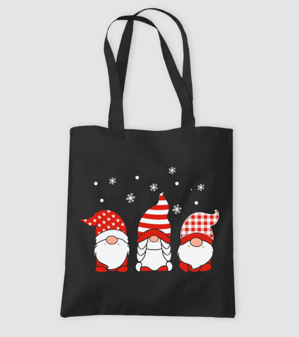 Xmas gnomes model negru pe tricou