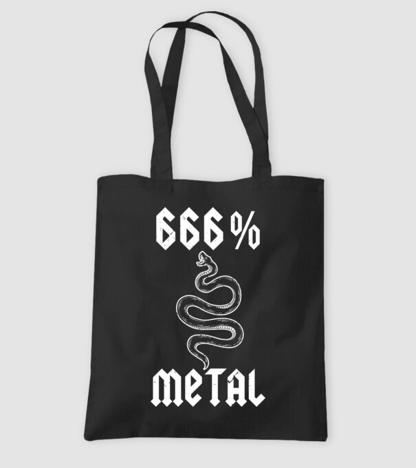 666 Metal model negru pe tricou