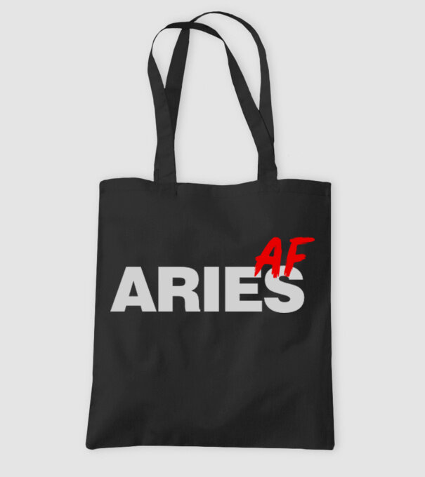 ARIES as fuck model negru pe tricou
