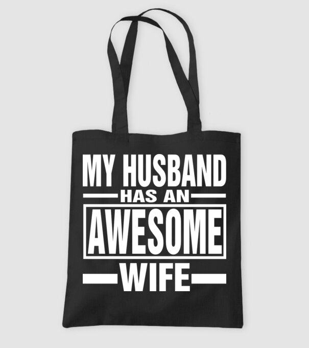 Awesome wife model negru pe tricou