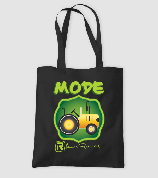 Baby tractor model negru pe tricou