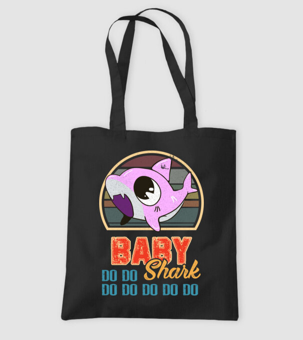 BabyGIRL shark model negru pe tricou