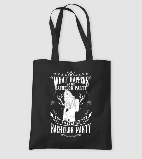 Bachelor party model negru pe tricou