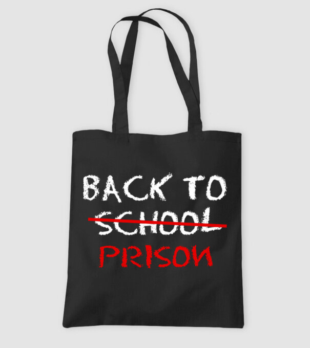 Back to prison - școală model negru pe tricou