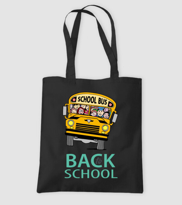 Back to school bus model negru pe tricou