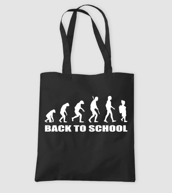 Back to school evolution model negru pe tricou