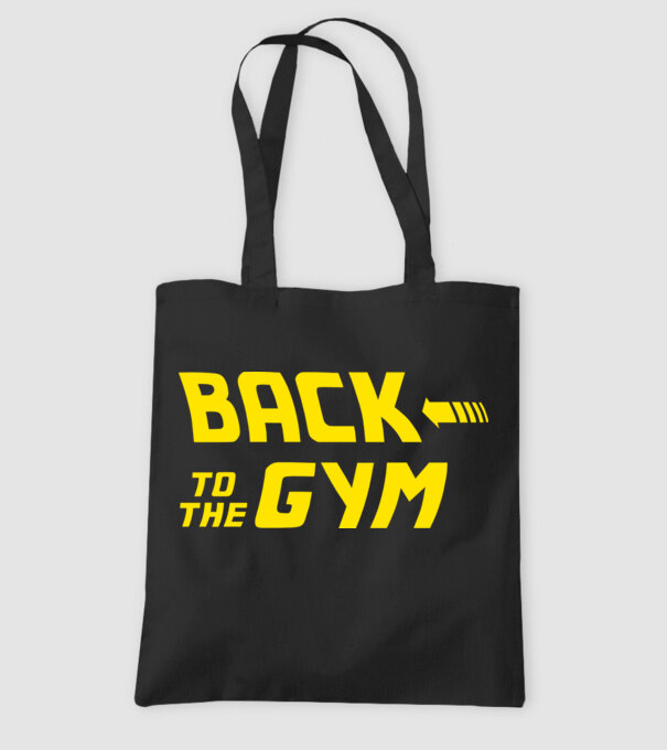 Back to the gym model negru pe tricou