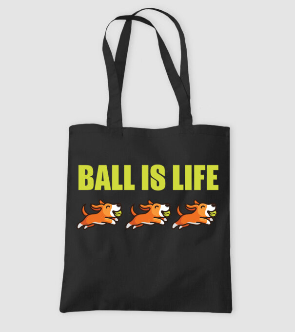 Ball is life model negru pe tricou