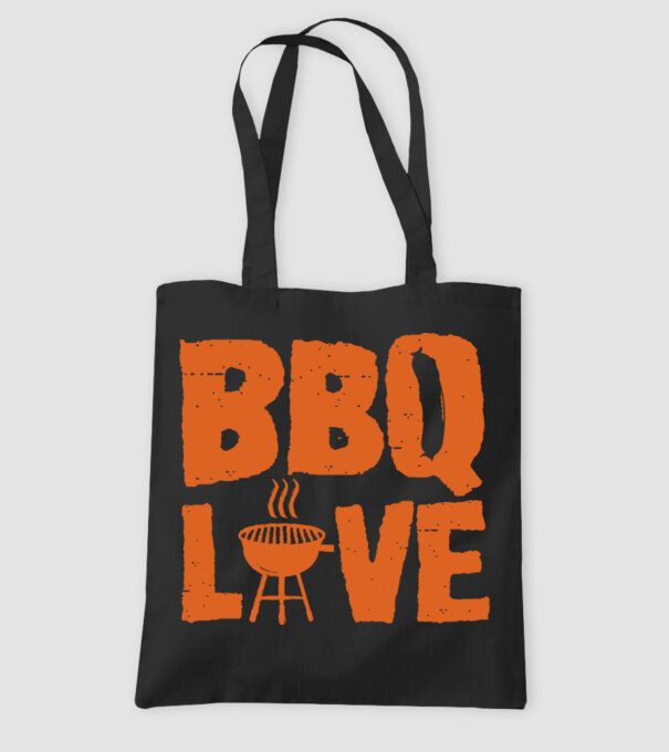BBQ LOVE model negru pe tricou
