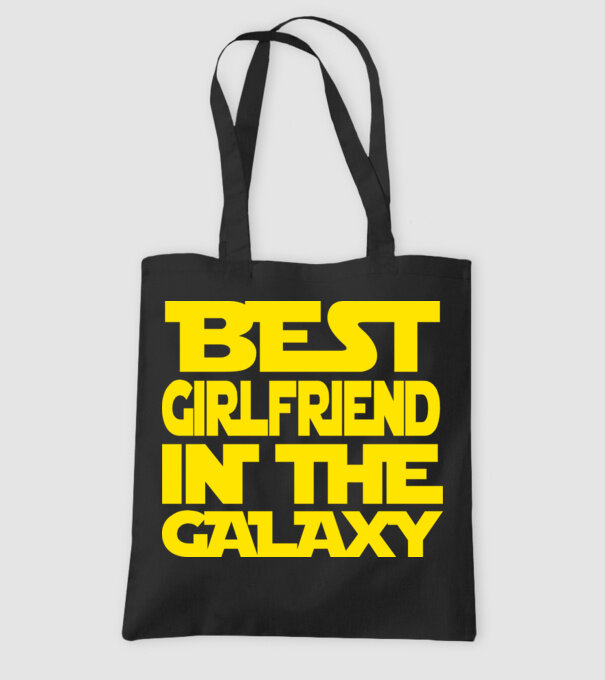 best girlfriend in the galaxy model negru pe tricou