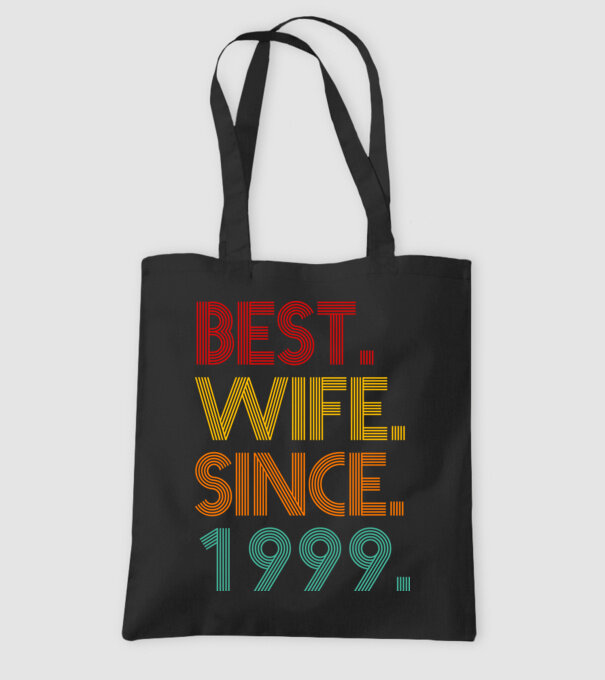 best wife since 1999 retro model negru pe tricou