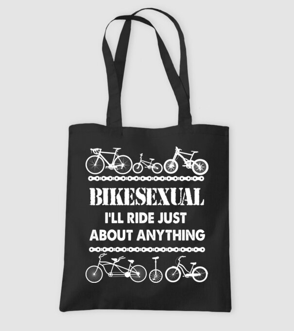 Bikesexual white model negru pe tricou