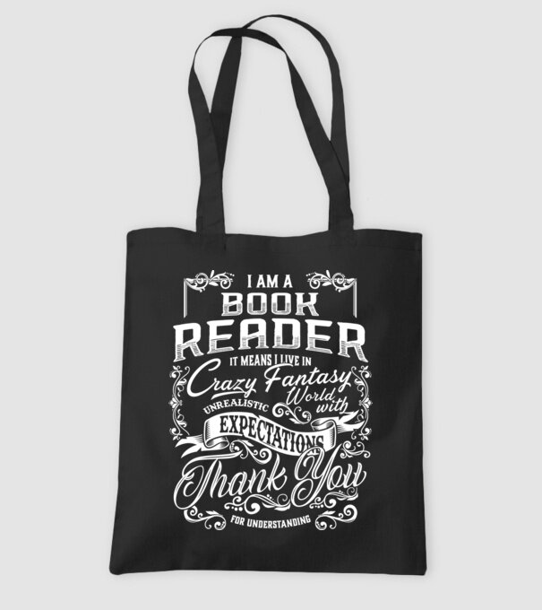 Book reader model negru pe tricou