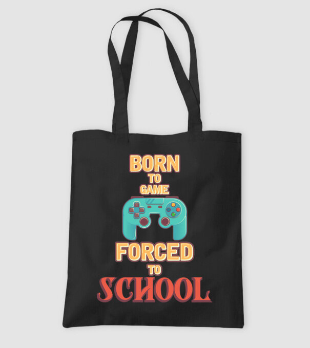 Born to game model negru pe tricou