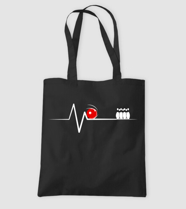 Bowling EKG model negru pe tricou