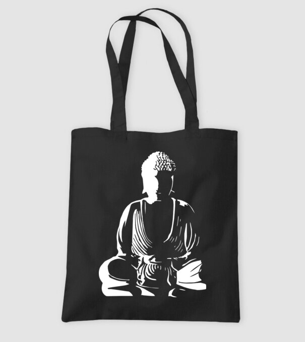 buddha silhouette model negru pe tricou