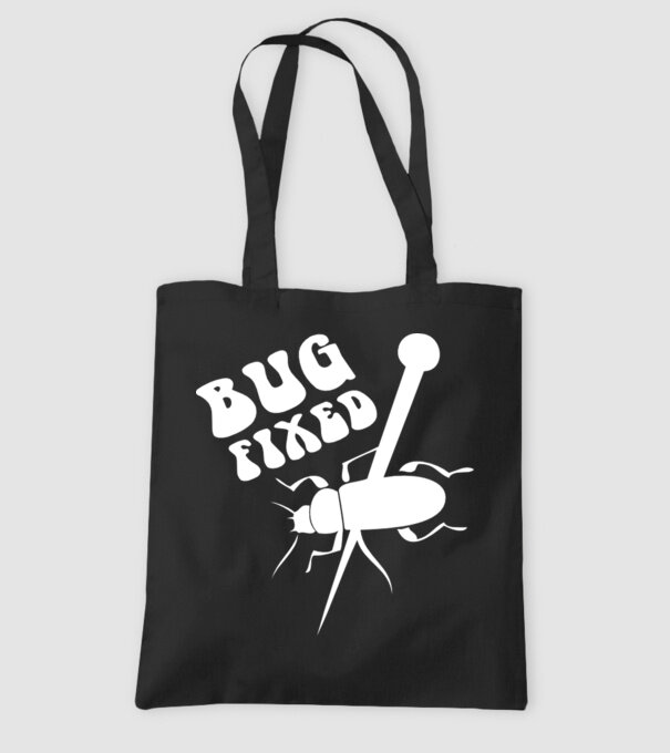 Bug fixed model negru pe tricou