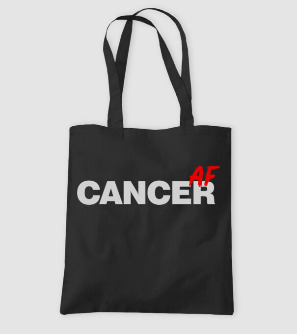 CANCER as fuck model negru pe tricou