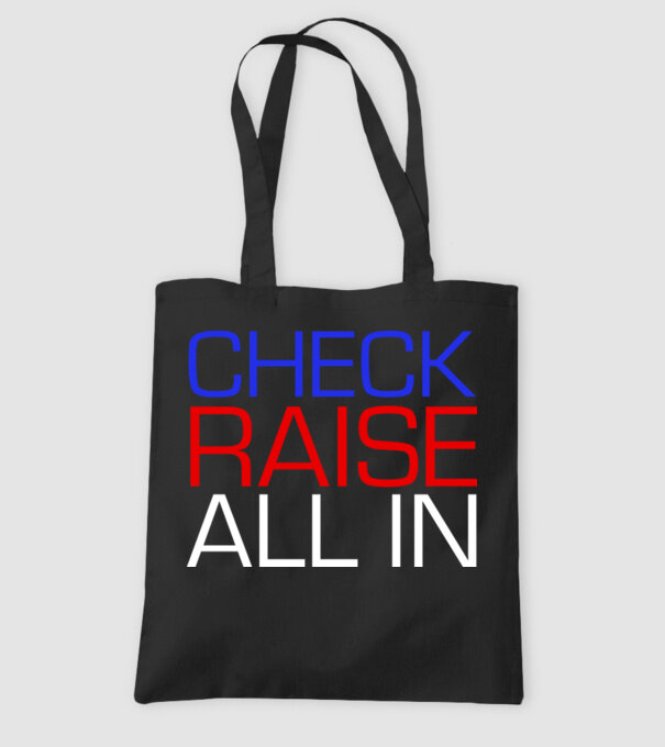 Check Raise model negru pe tricou