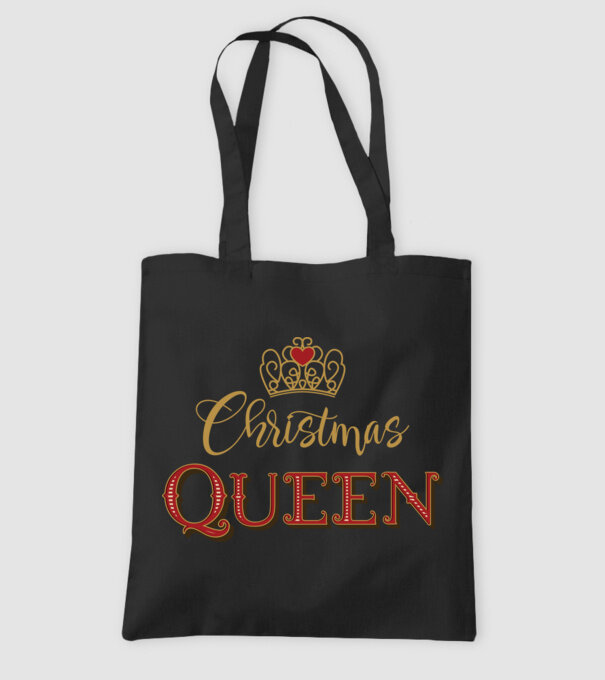 Christmas Queen model negru pe tricou