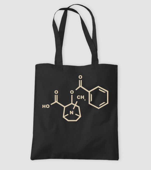 Cocaine model negru pe tricou