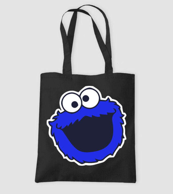 Cookie Monster Face model negru pe tricou