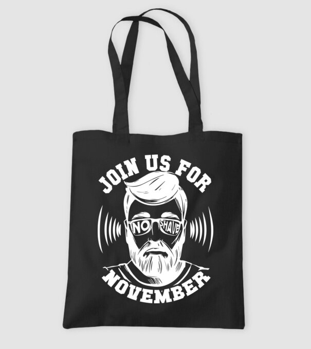 Alătură-te mișcării No Shave November (engleză) model negru pe tricou