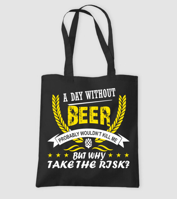 Day without beer model negru pe tricou