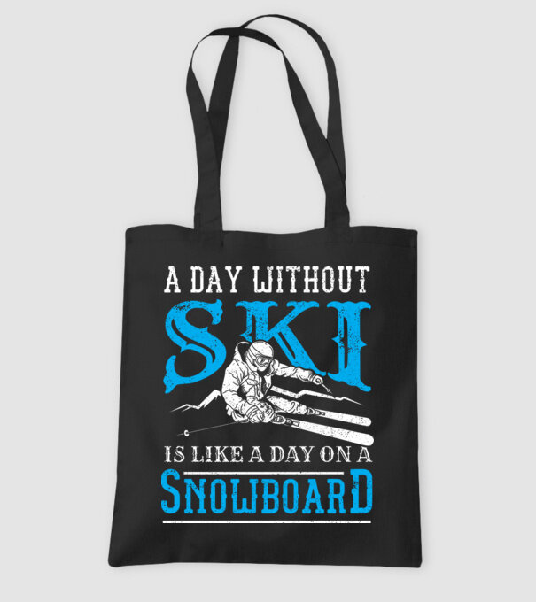 Day without SKI model negru pe tricou