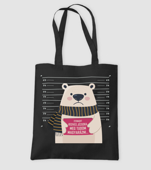 DearSanta model negru pe tricou