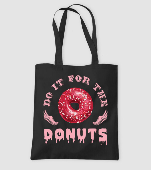 Do it for the donuts model negru pe tricou
