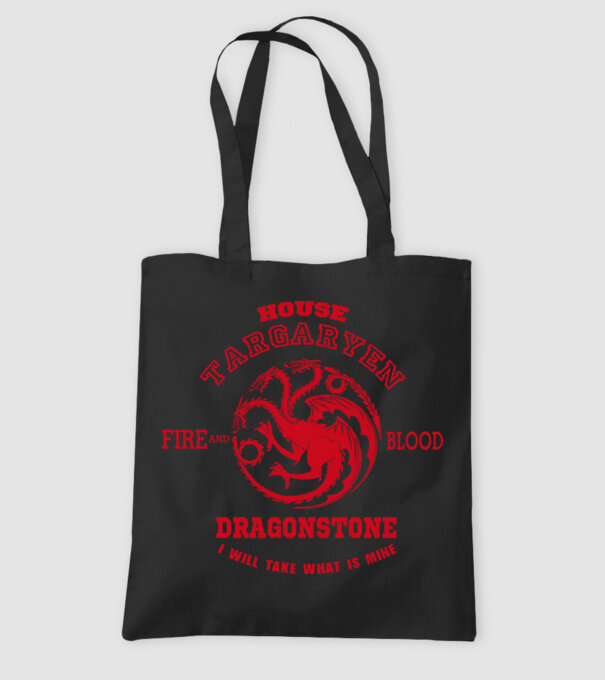 Dragonstone model negru pe tricou