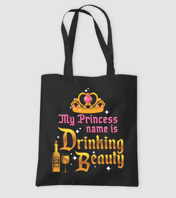 Drinking beauty model negru pe tricou