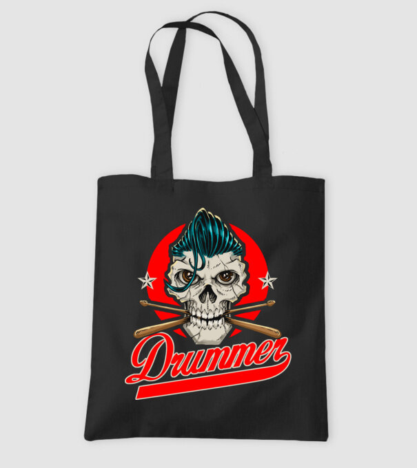 Drummer model negru pe tricou
