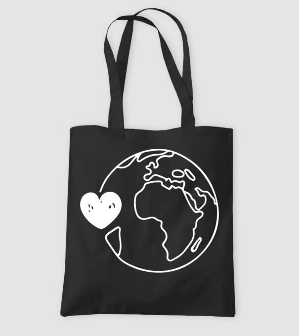 EarthLogo model negru pe tricou