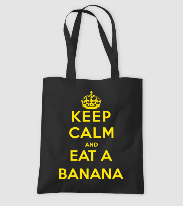 Eat banana model negru pe tricou