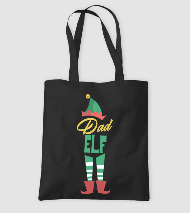 Elf family dad model negru pe tricou