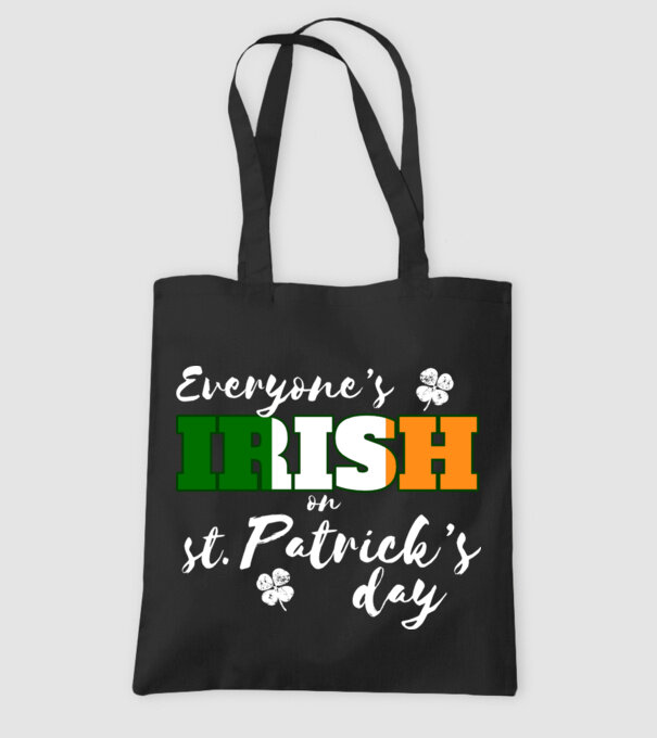 Everyone is irish flag model negru pe tricou